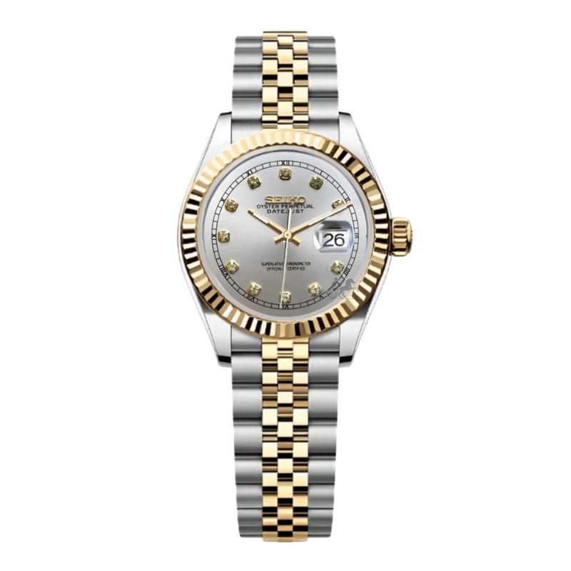 KenaTempo Datejust-style – Royal Gold Jewel Dial | NH35 Automatic – product photo