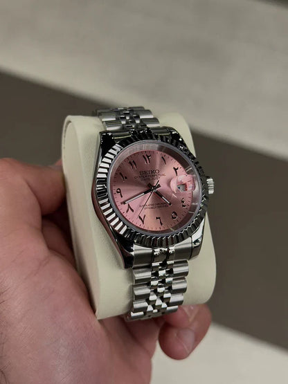 Seiko Datejust Pink Arabic Dial