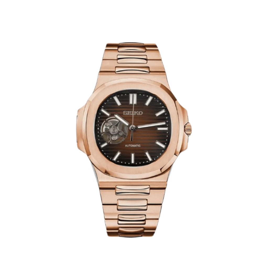 Seiko Nautilus Rose Gold Open Heart