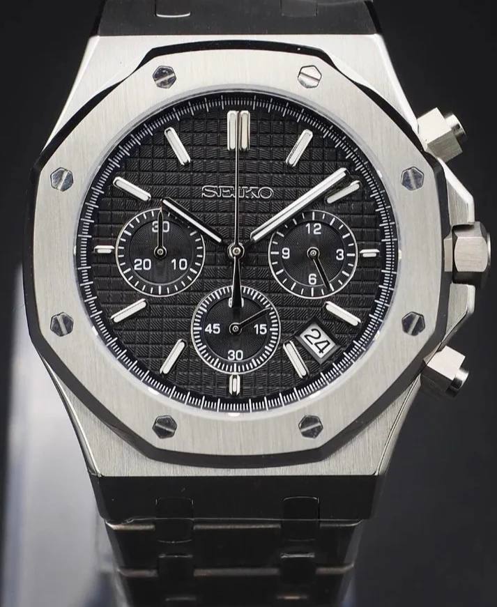 Seiko Royal Oak Black Chronograph