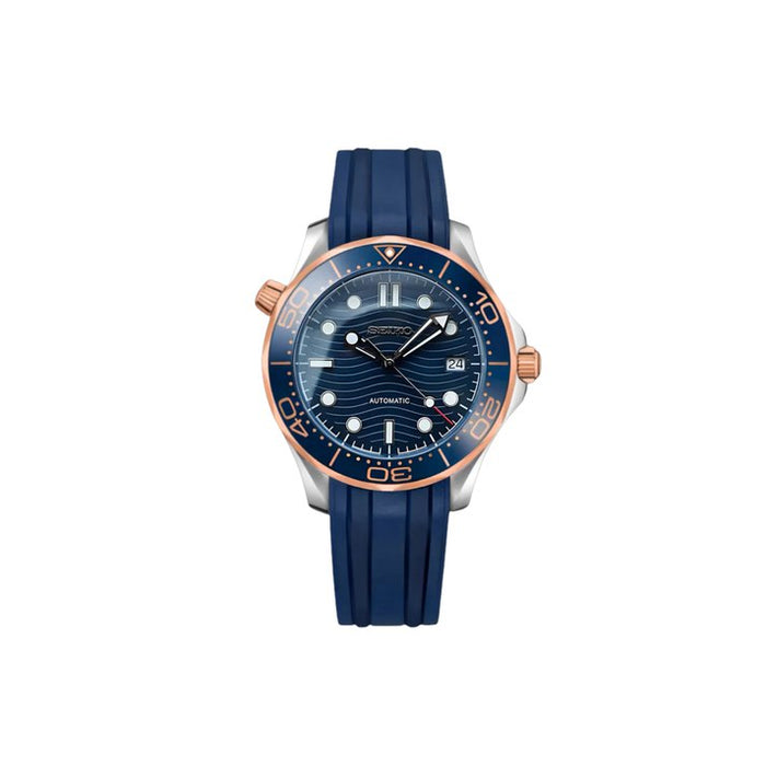 Seiko Seamaster Rose Gold & Blue