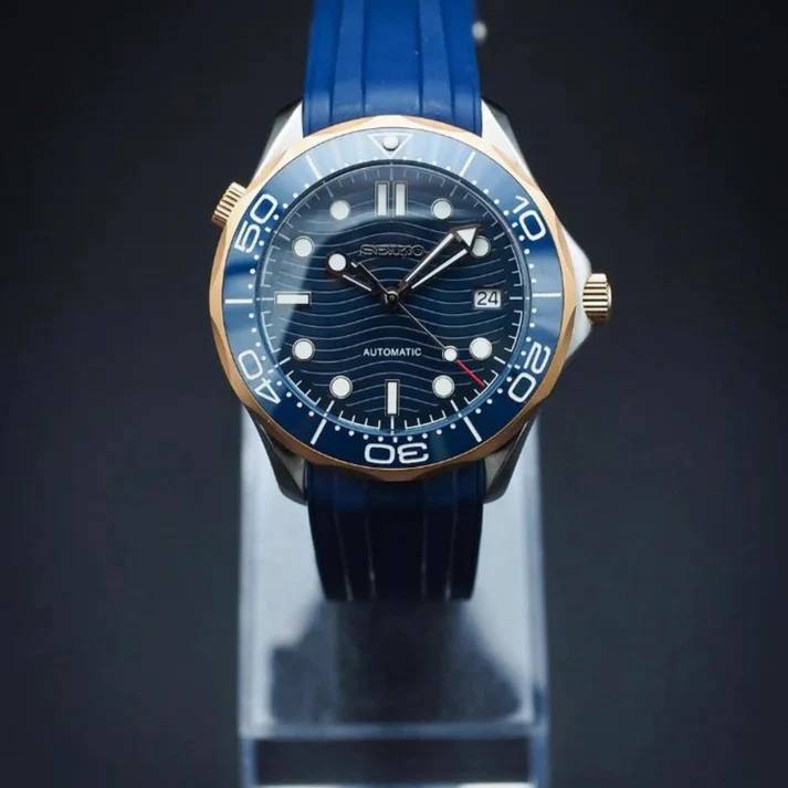 Seiko Seamaster Rose Gold & Blue