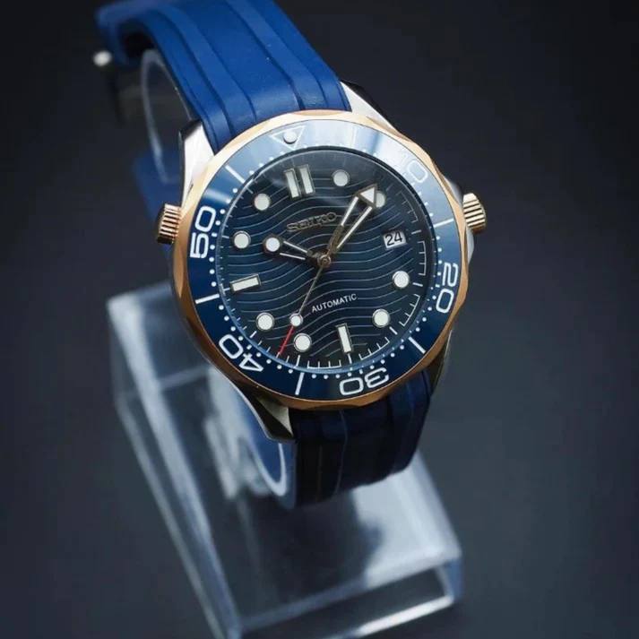 Seiko Seamaster Rose Gold & Blue