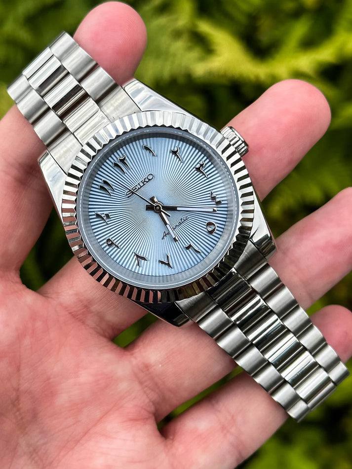 Seiko Datejust Ice Blue Arabic Dial