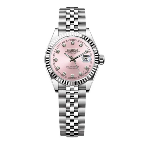 KenaTempo Datejust-style – Royal Pink Jewel Dial | NH35 Automatic – product photo